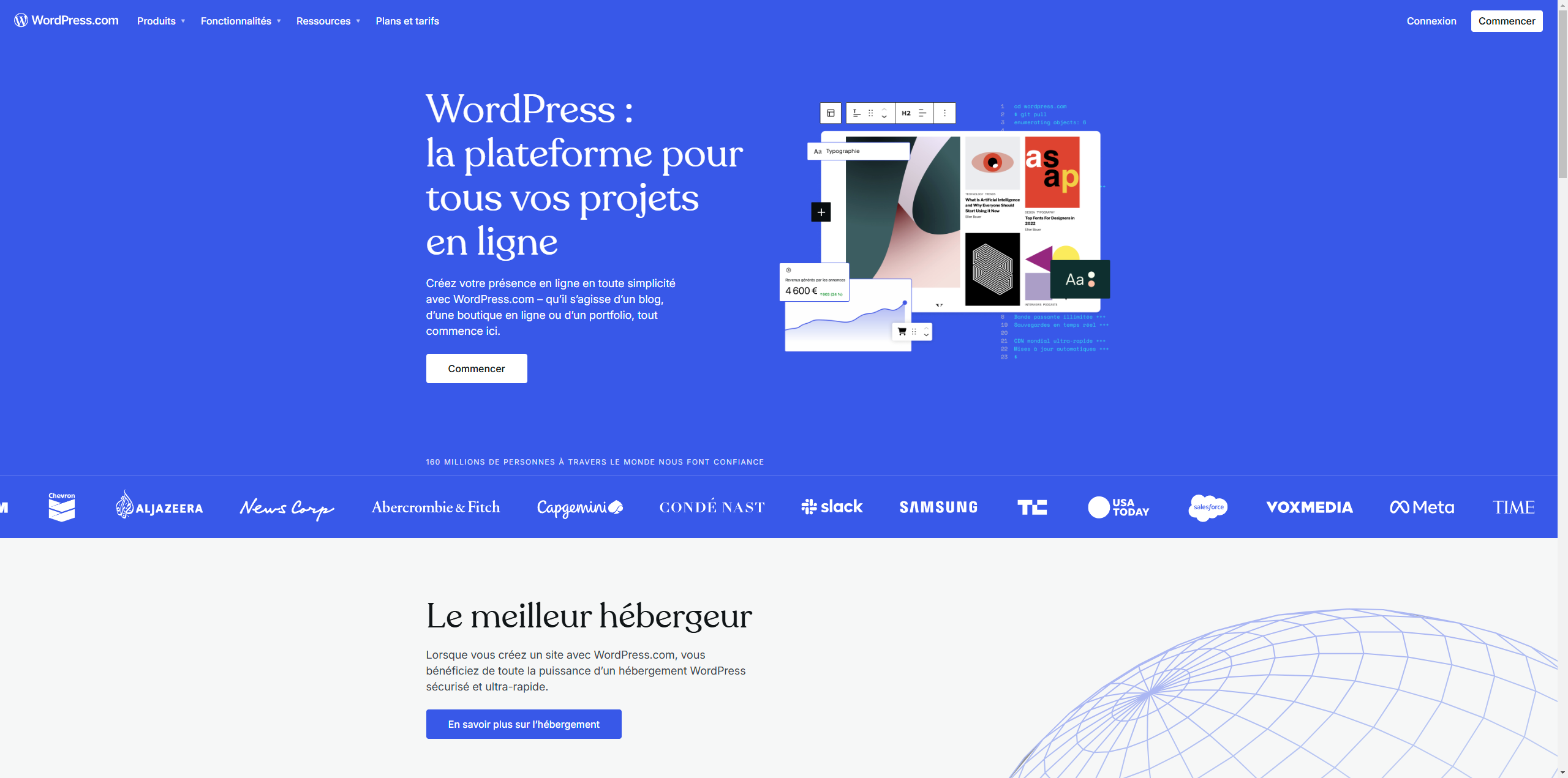 Wordpress image image du site WordPress<br />